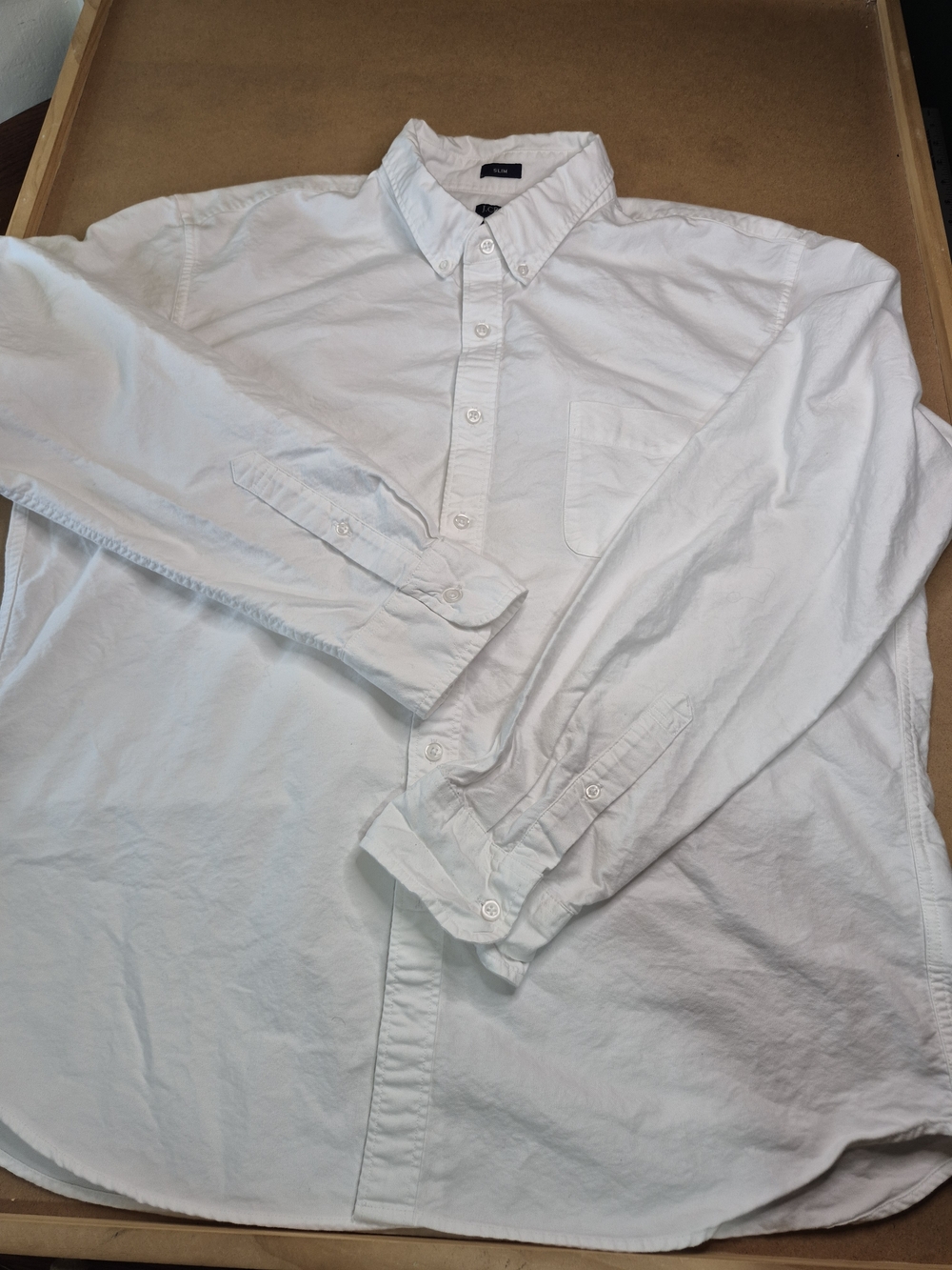 J. Crew White Button-Down Oxford Shirt 3528/556